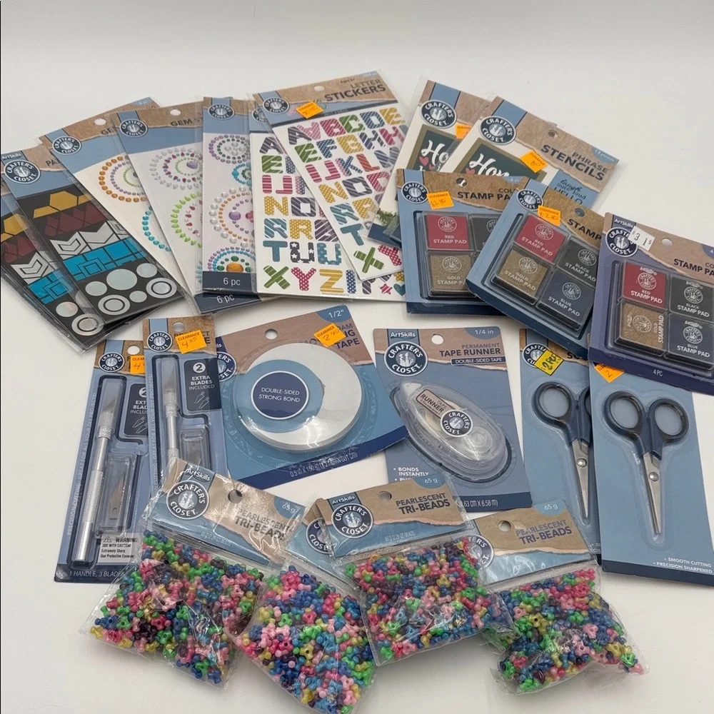 Crafting Essentials Kit with Multicolor Beads and Tools